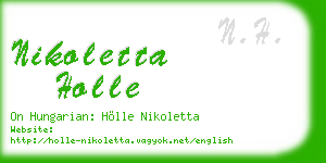 nikoletta holle business card